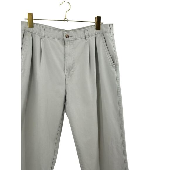 George‎ Dress Pants Front Pleated Classic Tan Casual Pants Men's  38 x 32 - Picture 6 of 9